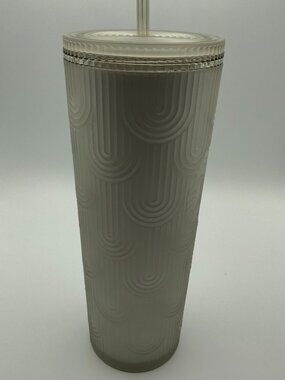 Starbucks Soft Touch Siren Shell Scales Venti Tumbler 24oz Gray NWOT